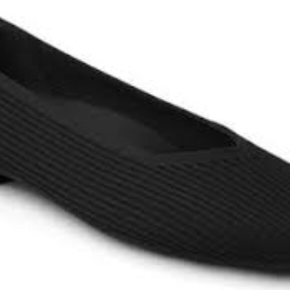 NWOT VIVAIA Margot 2.0 Square-Toe V-Cut Flats Black, Size 8.5 - EU 39.5 - Picture 3 of 6